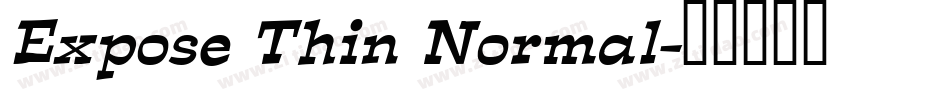 Expose Thin Normal字体转换
